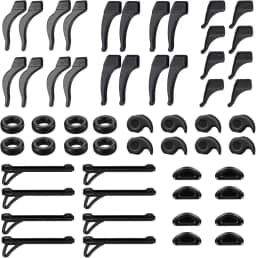 AZFVBQL 56 peças de óculos antiderrapantes, prendedores de orelha esportivos, ganchos de silicone, retentores de segurança para óculos de sol