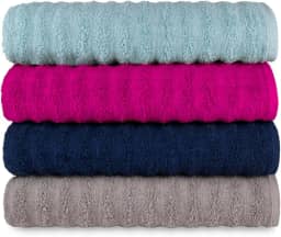 Kit 4 Toalhas Banho Banhão Gigante Super Absorção Macia - Ocean (KIT 2)