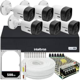 INTELBRAS Kit 6 Câmeras Vhc 1120 Hd 20mts Dvr De 8 Canais