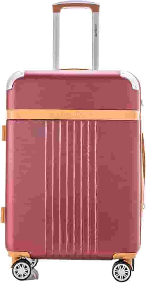 Mala de Viagem Média Athena Rígida ABS, Para Despacho 23kg, com 4 Rodas Duplas 360º, Cadeado TSA e Zíper Expansível