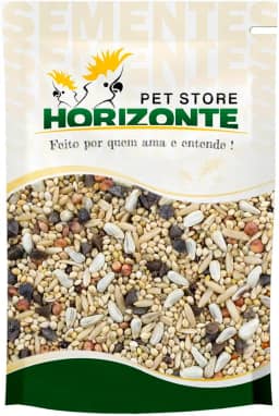 Mistura de Semente para Calopsita Sem Girassol 1kg Horizonte Pet Store Mix Limpa Selecionada