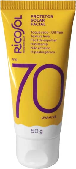 Protetor Solar Facial FPS 70 50g - Ricosol