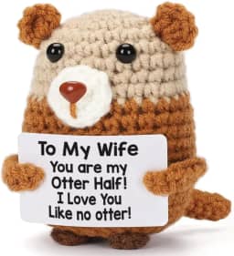 Presentes para sua esposa do marido - Presente de lontra de crochê feito à mão para mulheres - Emocional Romântico Aniversário Dia dos Namorados Decoração de aniversário de casamento