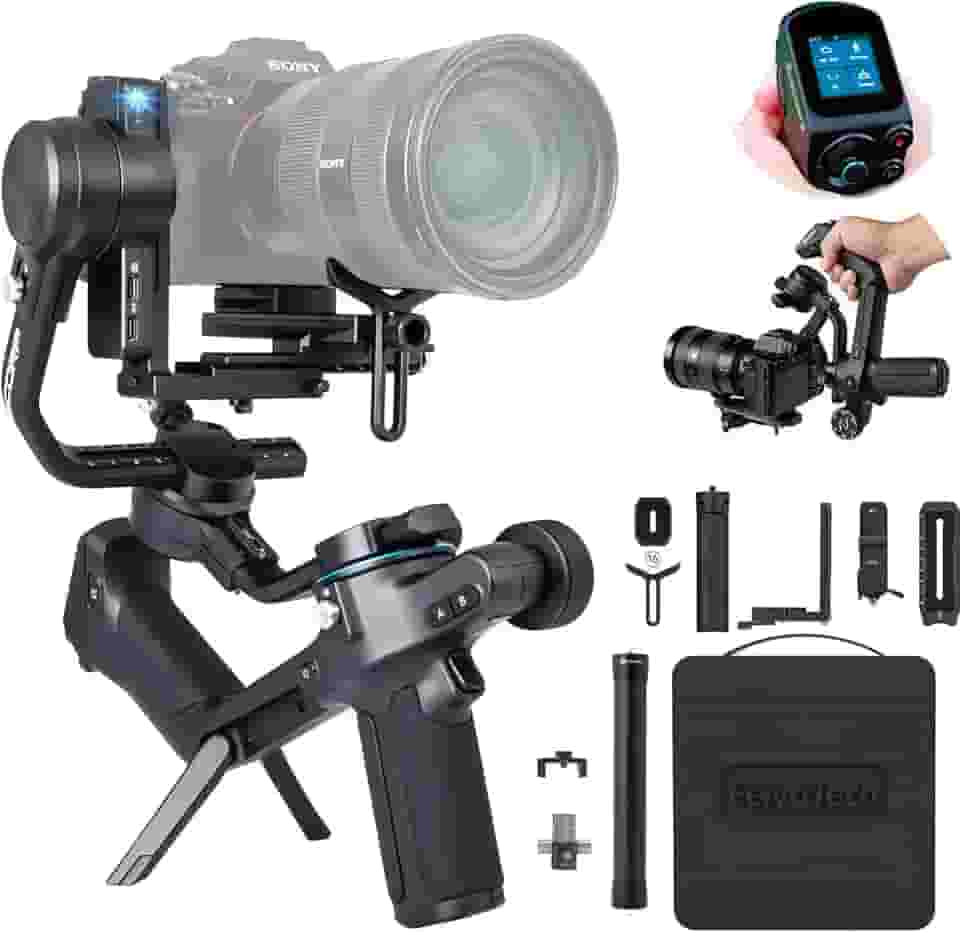 Kit estabilizador de cardan FeiyuTech SCORP 2 para câmeras DSLR e sem espelho, rastreamento de IA integrado, cardan de 3 eixos para Sony/Canon/Nikon/Fujifilm, máx. 2,5 kg, tela sensível ao toque