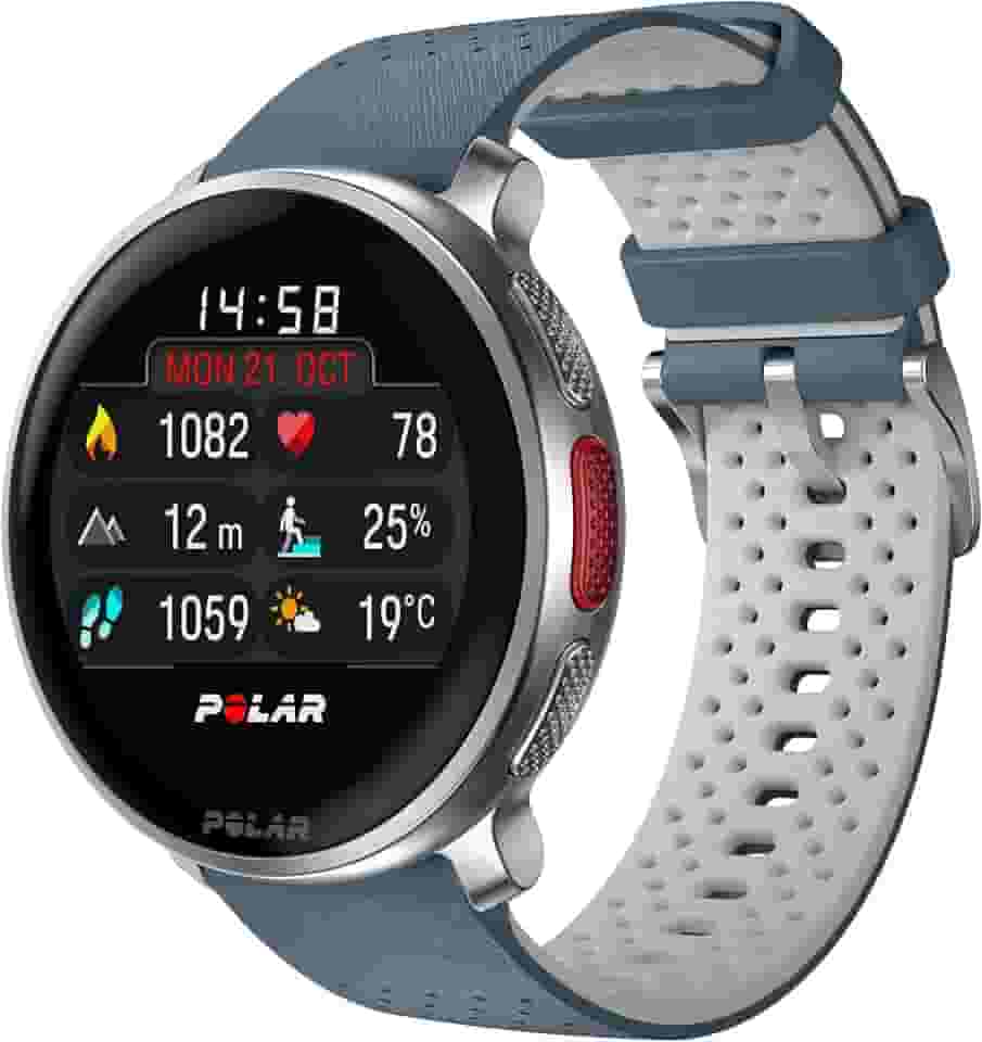 Polar Vantage V3 Azul e Branco - Relógio esportivo com GPS, monitor de frequência cardíaca avançado e bateria duradoura, Smartwatch, mapas offline, relógio de corrida, relógio para triatlo