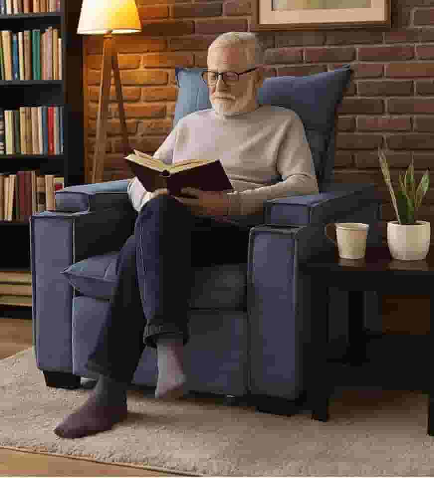 Poltrona Papai Reclinável Pulse Porta Copos Carregador usb Grafite