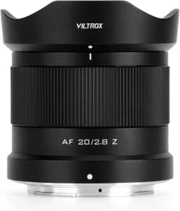 VILTROX Lente grande angular AF Prime de 20 mm F2.8 Z-Mount Full Frame para Nikon Z Mount Z8 Z9 Z6 Z7 Z6 II Z7 II Z5 Z5