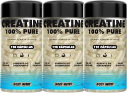 Kit 3x Creatina 100% Pura Monohidratada e Micronizada - Pote 120 Capsulas - Creatine Pure Monohydrate - Importada Alto Grau de Pureza - Original