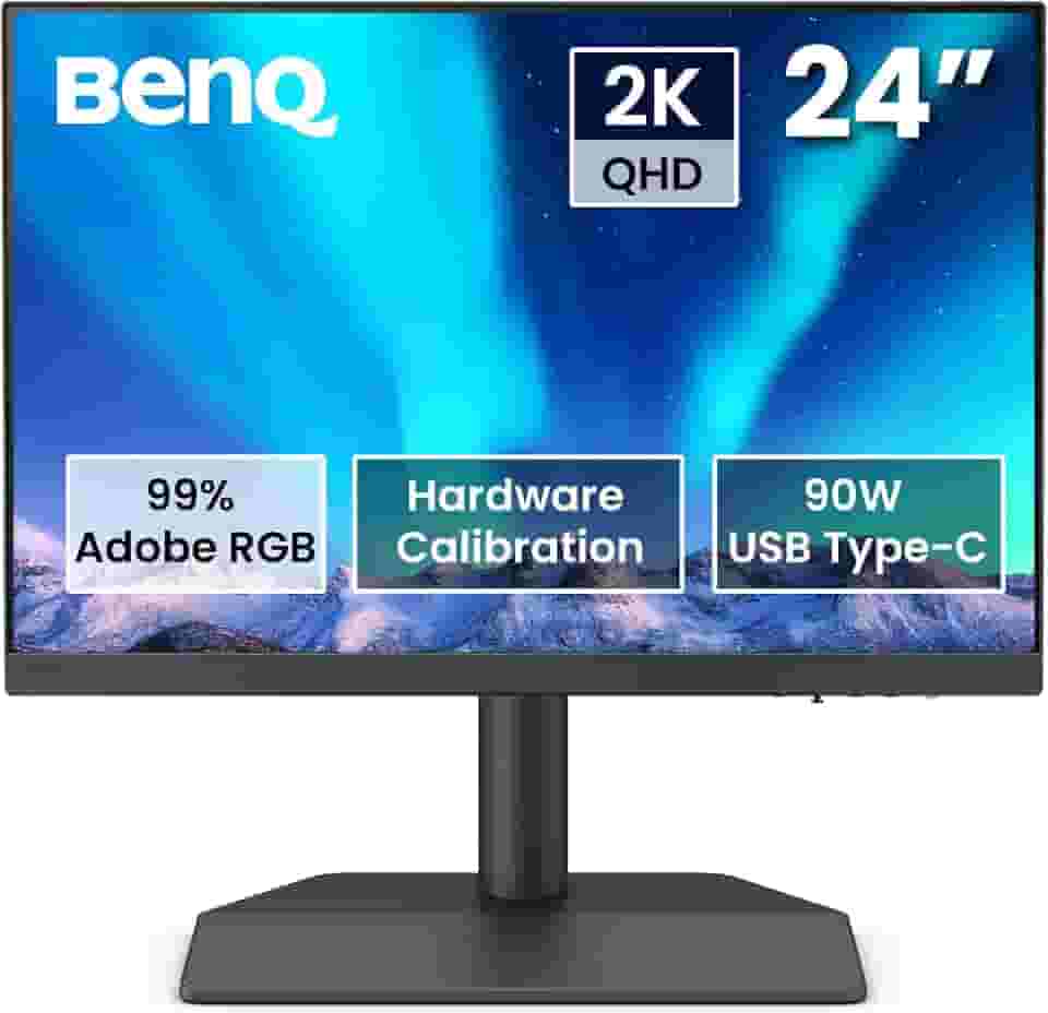 Monitor para Fotografia BenQ SW242Q 24.1" 2K Adobe RGB e conectividade USB - C