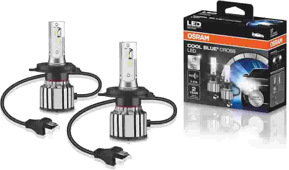 KIT LED COOL BLUE CROSS H4 OSRAM - 64193CW CBC - Potência 23W - Tensão 12V - 2 anos de Garantia - 6000K Branca Azulada