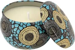 Vela Aromática de Limão Siciliano 130ml – Cera de Coco, Artesanal, Lata Metálica com Estampa de Mandala – Vela Perfumada