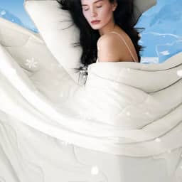 DOWNCOOL Edredão refrescante, cobertor refrescante branco creme, tamanho Queen, edredom refrescante para dormir quente, colcha de verão respirável, leve e macio Q-Max>0,4 edredom frio Arc-Chill, 223