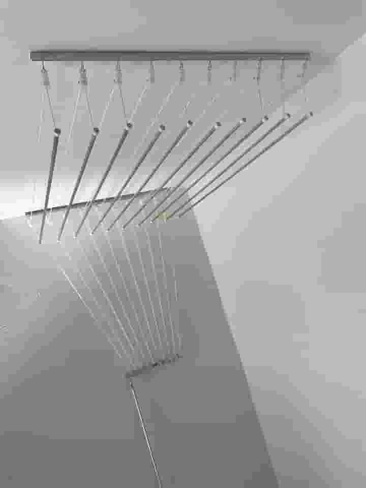 Varal Individual Teto 10 Varetas Alumínio 100cm