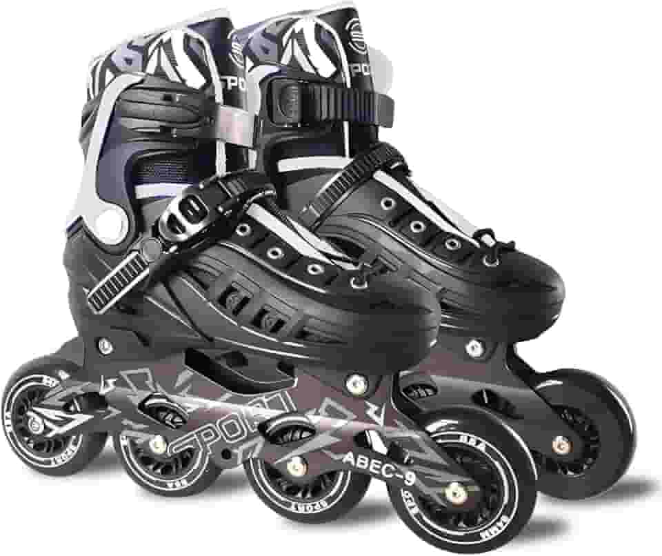 Patins Adulto Inline ABEC-9 - Freestyle Urban para Performance Profissional, Rodas de PU 84mm com Dureza 85A