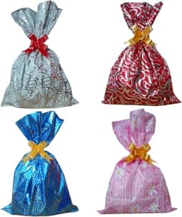 Kit 10 Sacos de presente 30x44 + 10 laços fácil (Sortidos Estampados)