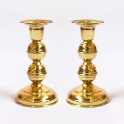 Castiçal Em Latão 12cm (kit Com 2 Unidades)