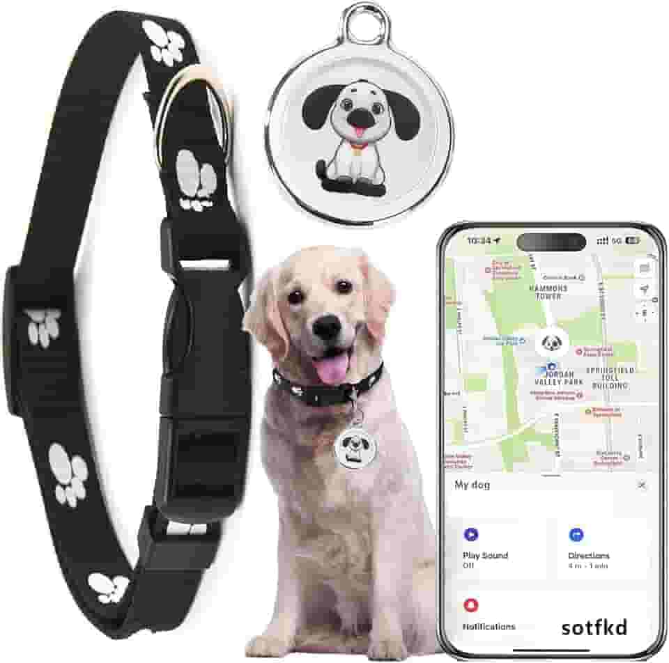 Dog Tracker GPS-GPS Coleira para cães - Rastreador GPS para cães | Android e iOS Universal | Sem taxa mensal | À prova d'água | Funciona com qualquer coleira