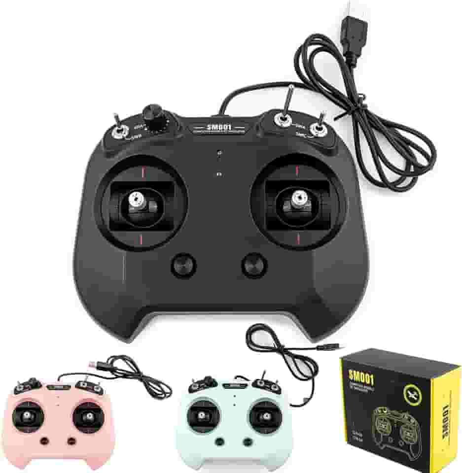 Controlador simulador de voo Flysky FS SM001 8 CH, suporta uma variedade FMS G3/G3.5/G4/G5/G6/G7 5.0 XTR VRC de software de simulação de voo para helicópteros RC, asa fixa etc (FS SM001-preto)