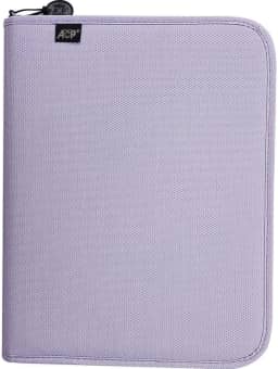 Fichário Escolar, Sweet, com Zíper, Lilás com Estojo + Divisórias, 96 Folhas, ACP