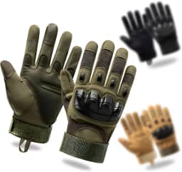 Luva Tática Airsoft, Paintball, Segurança, Policial, Militar, Motoqueiro, Ciclismo, Pesca, Direção, Proteção das Mãos, Antiderrapante, Unissex Ajustável, Uso Diário com Touchscreen