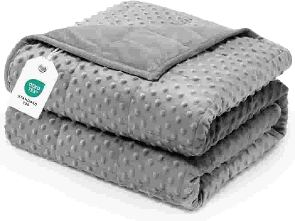 Wemore Cobertor ponderado de bolinhas para adultos Queen Size 6,8 kg, cobertor pesado macio e aconchegante para alívio do estresse e promoção do sono, cobertor respirável para todas as estações com