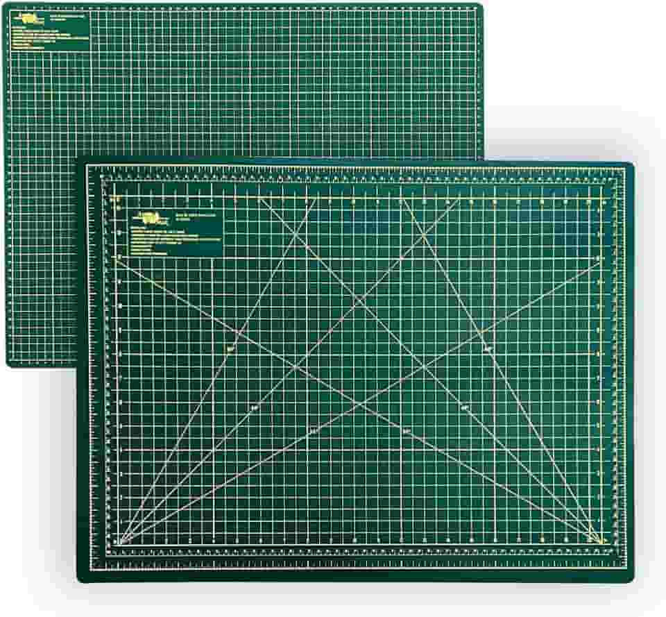 Base de Corte Tapete Emborrachado Grande A1 90x60 Dupla Face Para Artesanato Patchwork Scrapbook (Placa de Corte Verde)