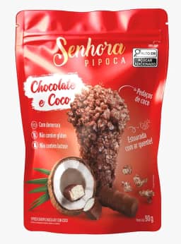 Pipoca Chocolate e Coco 90g