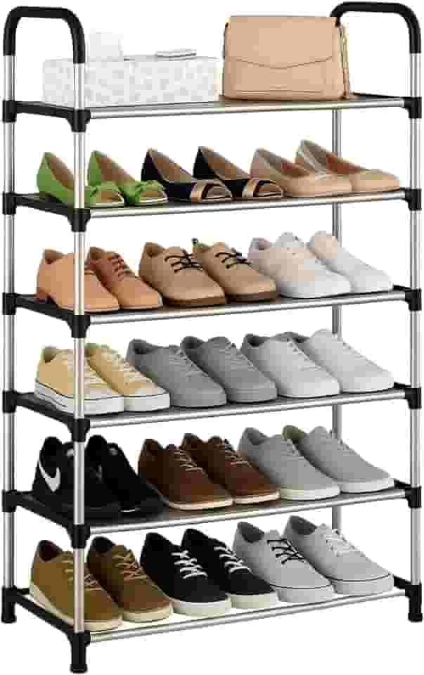 Sapateira Organizadora 5 Andares, Prateleira Multiuso, Sapateira Hall de Entrada, para Sapatos, Livros e Brinquedos, Preto