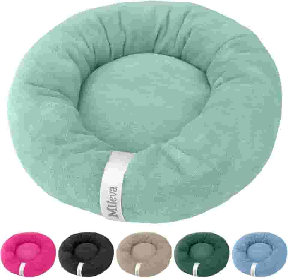 Cama De Gato Caminha Nuvem Ninho Pet Soft Redonda 50cm (Verde Menta)
