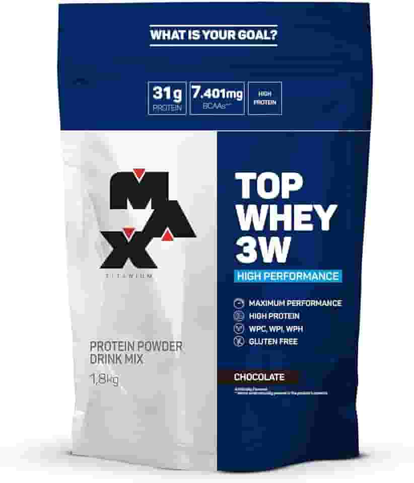 Max Titanium Top Whey 3W + Performance Refil 1 8Kg Chocolate V01
