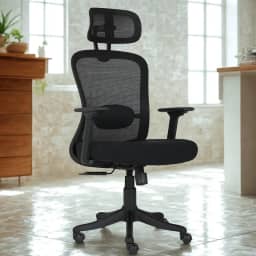 Cadeira de Escritório Ergonômica NR 17 Tela Mesh, Apoio Lombar Ajustável, Reclinável 3 Posições Duoffice DU355 Viper