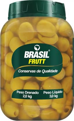 Brasil Frutt Azeitona Verde Gordal Sem Caroço balde 2kgs