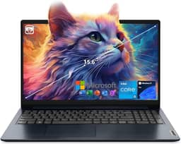 Lenovo Laptop IdeaPad 1i, tela sensível ao toque FHD de 15,6 polegadas, processador Intel Core i5-1235U, 16 GB de RAM, SSD de 512 GB, webcam, HDMI, Wi-Fi 6, Windows 11 Pro, azul, com Microsoft 365