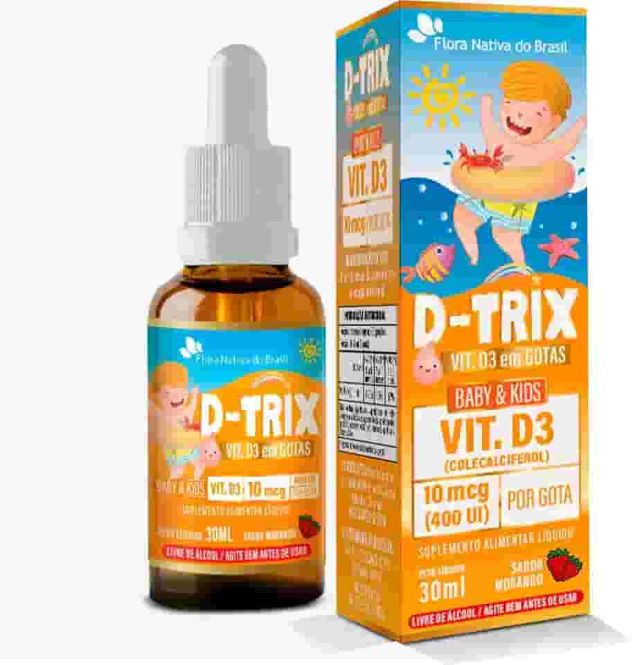 D-TRIX Vitamina D3 Kids em Gotas 30ml Flora Nativa do Brasil