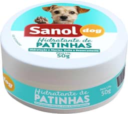 Sanol Dog, Hidratante de patinhas pet, 50 gramas, Branco
