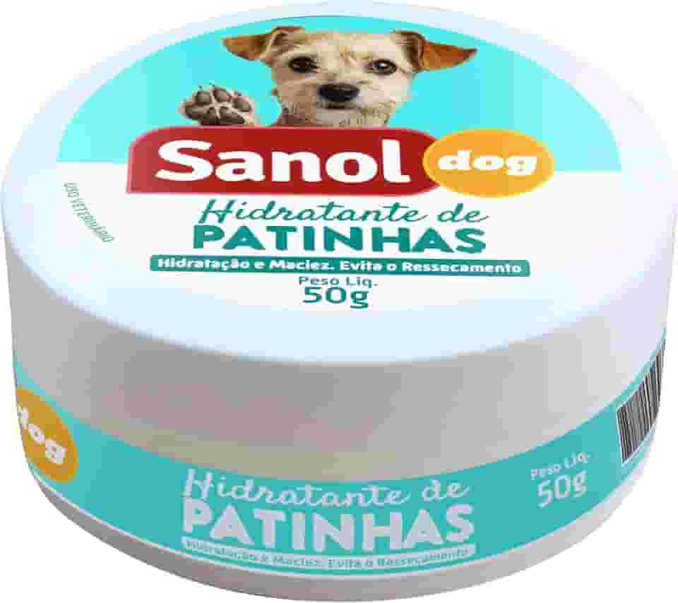 Sanol Dog, Hidratante de patinhas pet, 50 gramas, Branco