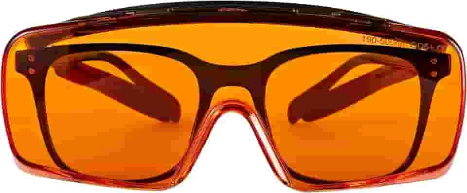 Tool Klean Óculos profissionais de segurança com luz UV – Óculos de proteção UVC à prova de estilhaçamento de policarbonato para bloquear a luz UV