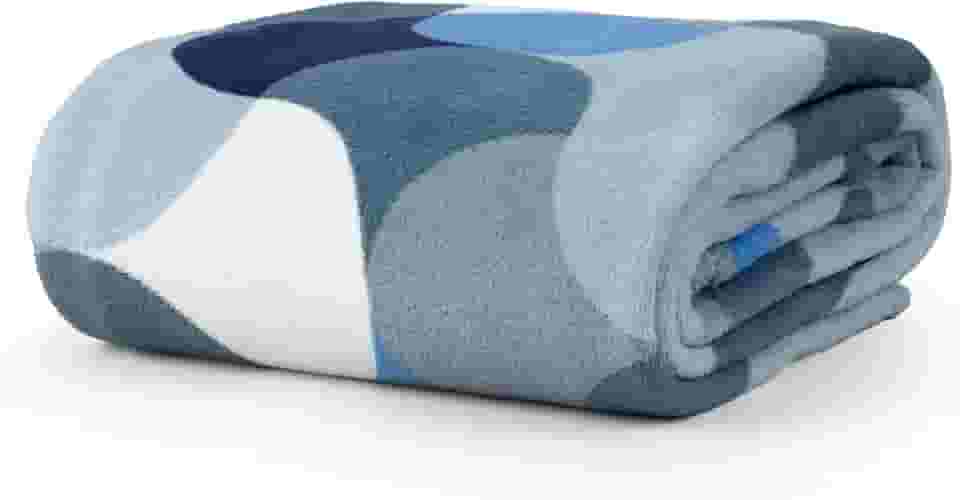 Cobertor Manta Microfibra Solteiro 01 Peça (Toque Aveludado) - Tati Azul