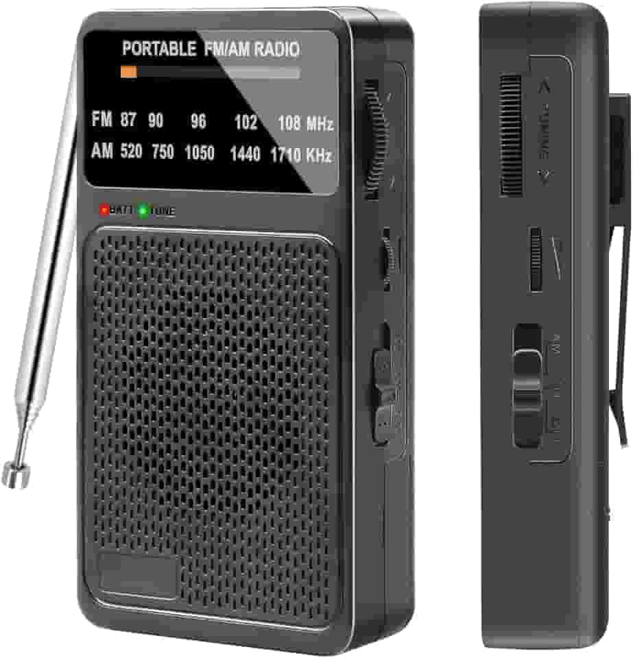 Radio Am Fm Portátil, Radio Portatil Am Fm Fácil de Transportar, 3 Modos de Transporte, Suporte para Reprodução de Fones de Ouvido