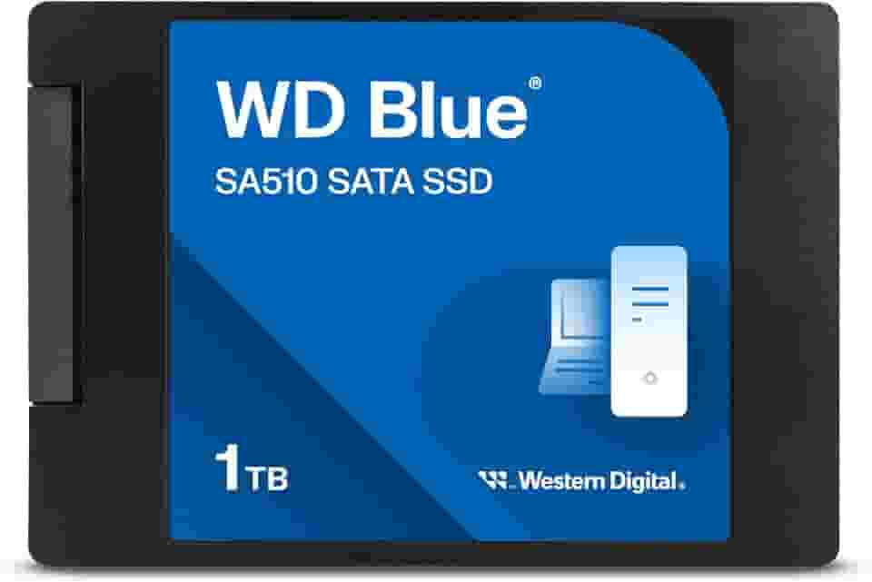 Western Digital Unidade De Estado Sólido Interno Wd Sa510 Sata Ssd - Sata Iii 6 Gb/S, 2,5"/7 Mm, Até 560 Mb/S - Wds100T3B0A 1Tb Azul