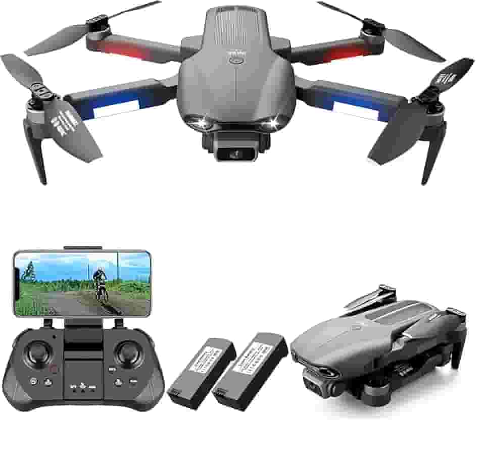 Drone com câmera para adultos 2K, drone GPS com motor sem escovas, quadricóptero FPV dobrável para crianças iniciantes, transmissão Wi-Fi 5G, retorno automático, siga-me, retenção de altitude, tempo