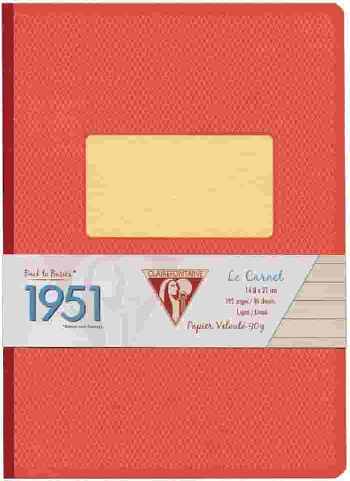 CLAIREFONTAINE Caderno com Pauta 1951 A5 Red, Vermelho