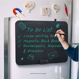 ROYALITA Tablet LCD de 50 cm para crianças e adultos, grande quadro de escrita recarregável para volta às aulas, presente de aniversário, ímãs embutidos e quadro de menu de anotações para geladeira