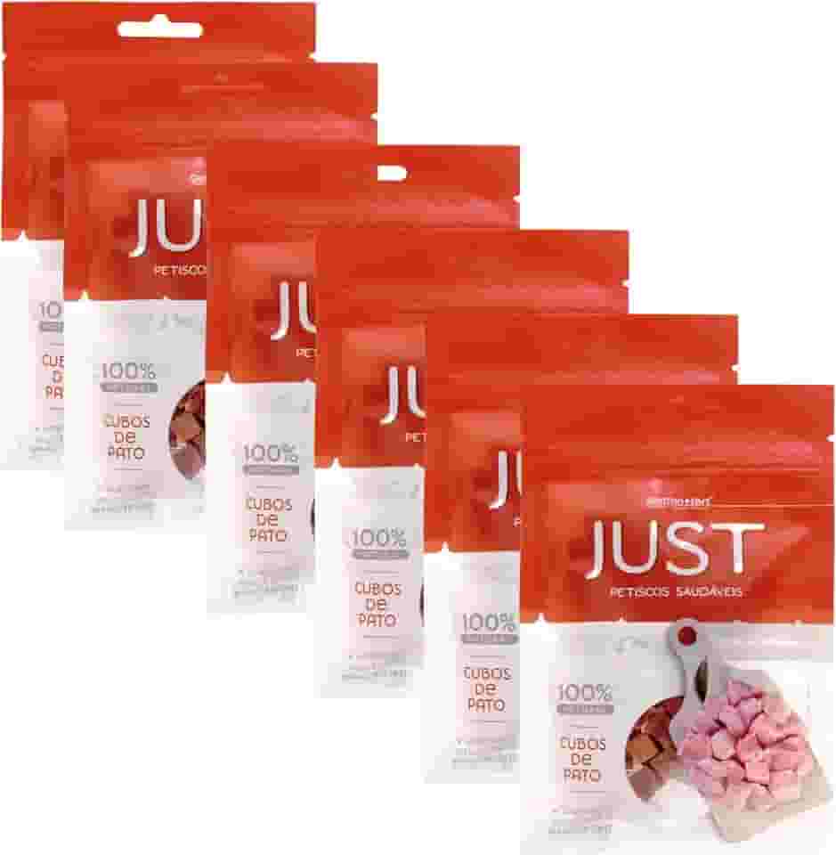JUST Petiscos Saudáveis Pack com 6 Unidades Sabor Cubos de Pato 55G