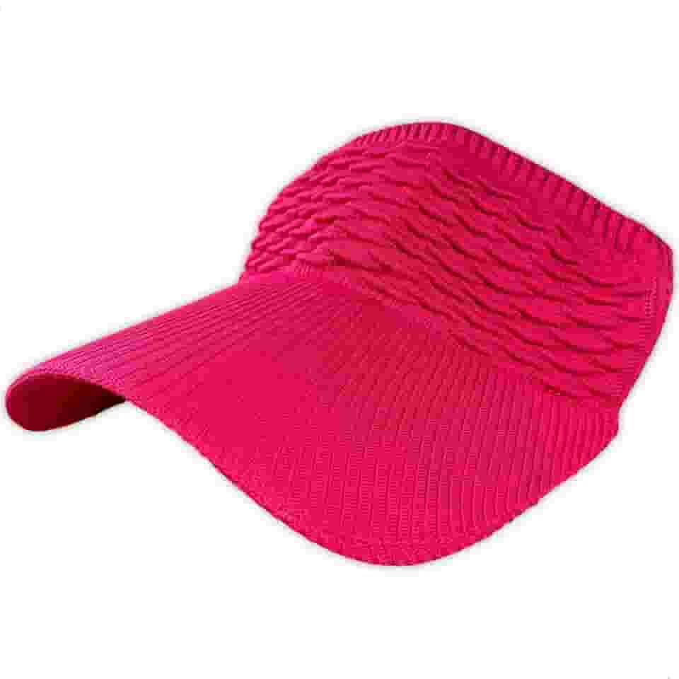 Visor Viseira Esportiva Feminina Aba Longa Corrida Praia Tenis Volei Piscina Proteção Solar Chapeu Ajustavel Rabo de Cavalo Acessorio Fitness Touca
