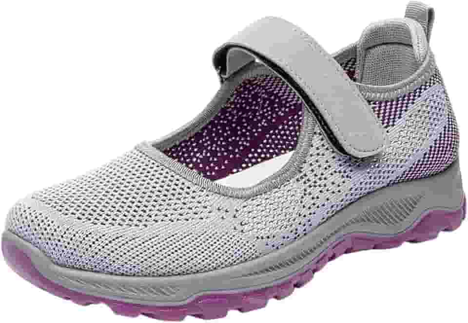 Tênis de Malha Femininos para Idosos, Calçados Esportivos Casuais para O Dia a Dia, Tênis Rasos, Tênis Respiráveis para Caminhada