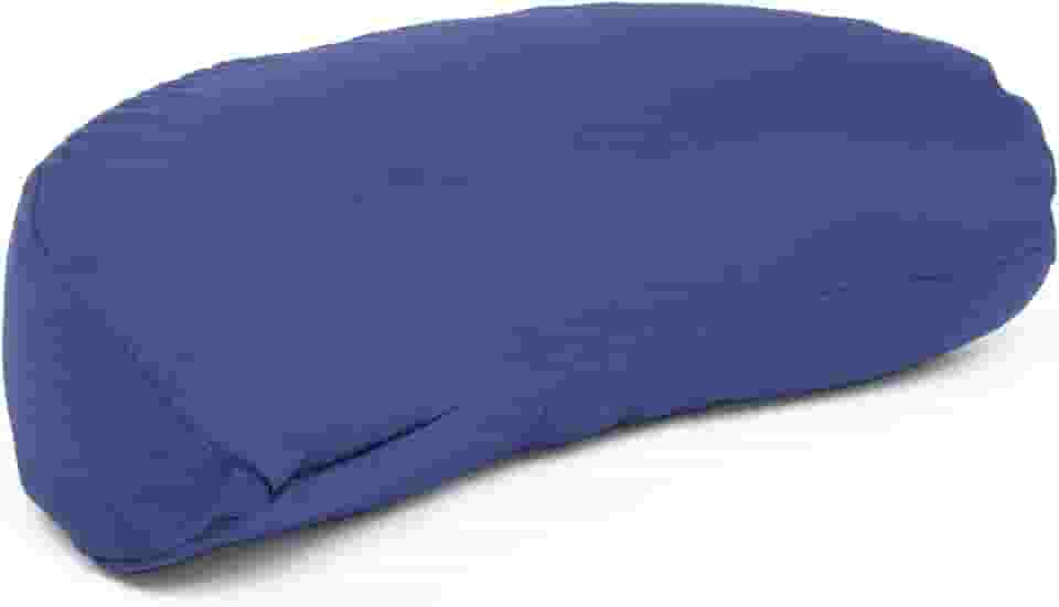 YOGATERIA Bodhi Almofada de meditação Zafu Yoga | Zafu Lua Eco | Almofada Puf de assento Yoga recheio Casca Trigo Sarraceno e capa em algodão eco 43 cm x 22 cm x 15 cm de altura