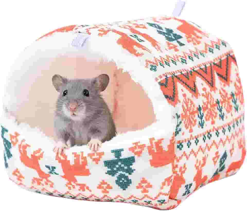 Cama para Furão - Caverna De Algodão Quente Para Inverno | Ninho de Hamster Reforçado,para Inverno Coelho Chinchila Camundongos Pássaro Quarto Sala de Estar Gaiola para Animal de