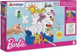 Xalingo Quebra-Cabeça para Colorir Barbie Surfista Madeira 30 Peças