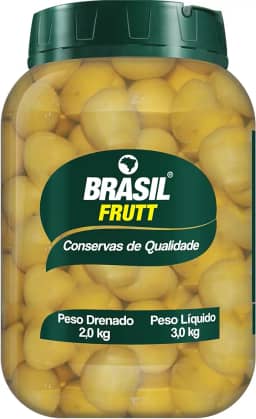 Brasil Frutt Azeitona Verde Gordal com Caroço balde 2kgs